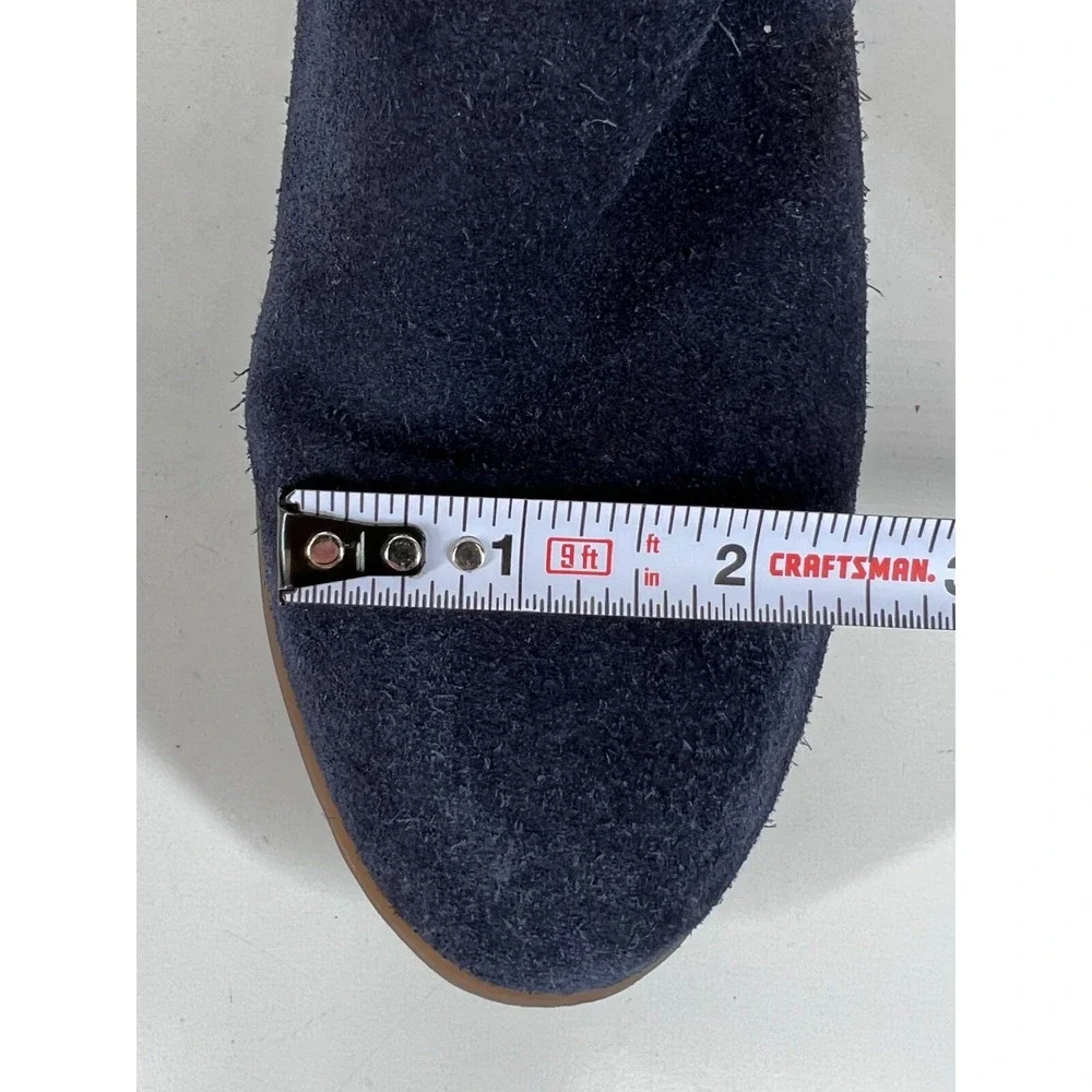 Diba True Blue Suede Pull On Ankle Block Heeled Boots Womens SZ 6.5 M USA